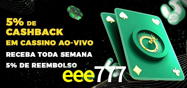 Promoções do cassino ao Vivo eee777